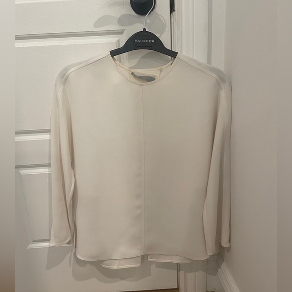 Vince open vent back three quarter sleeve blouse 2 - Picture 1 of 6